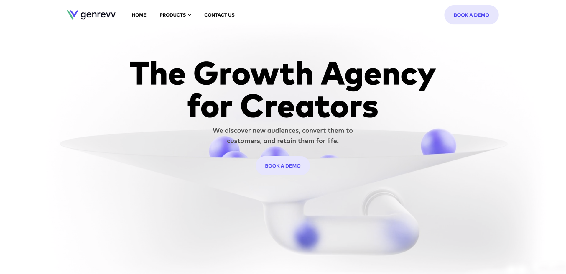 Graafisen suunnittelun trendit: Moderni vaalea verkkosivusto, jossa on 3D-grafiikkaa.
