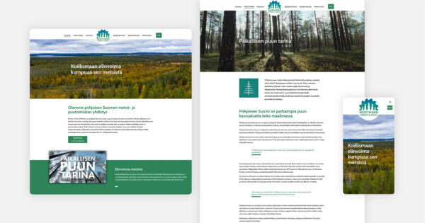 Puuyhdistyksen sivuston mallikuva.
