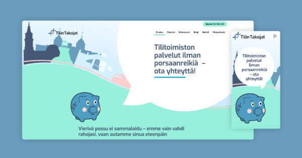 Näyttökuvat TilinTakojien verkkosivuista.