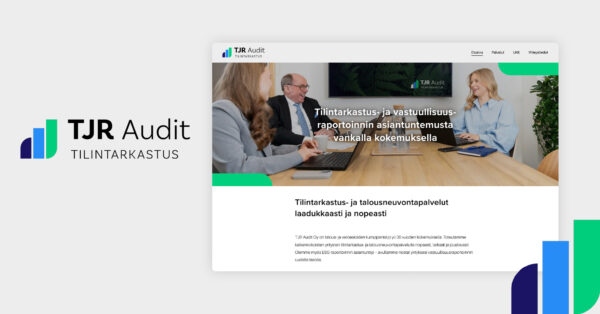 Näyttökuva TJR Audit Oy:n verkkosivuista.
